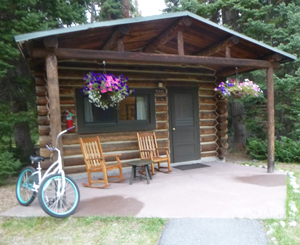 Jenny lake Lodge, Grand Teton National park cabin with large covered porch example