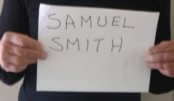 paper with Samuel Smith written on it