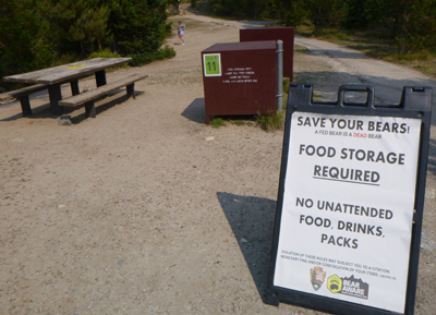 sign at picnic area