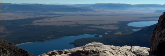 two lakes from high above