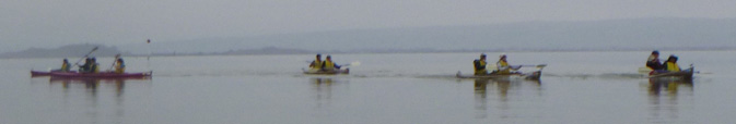 kayakers racing