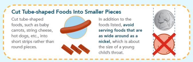 Cut Tube-shaped Foods Into Smaller Pieces