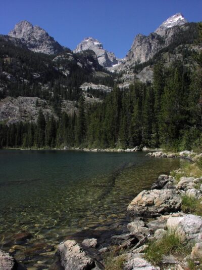 lake and mountains