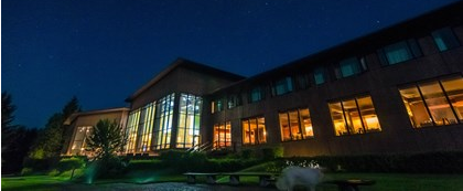 building with lights coming from windows