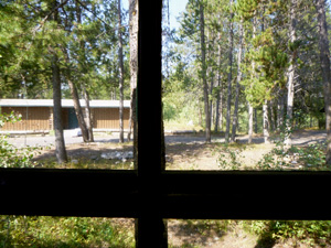 window frame and view beyond