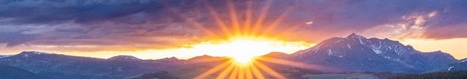 rays of sunlight at sunset
