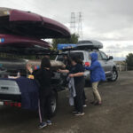 kayak on rack