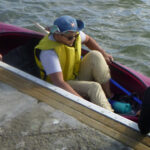 sitting in a kayak