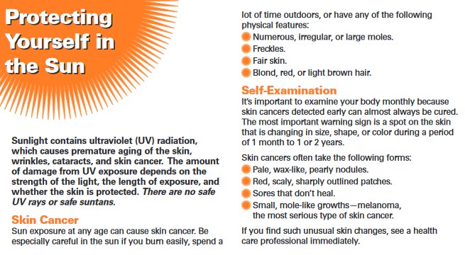 poster about protecting yourself in the sun