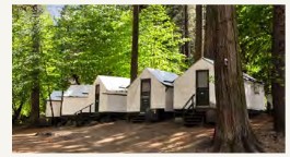 tent cabins in a row