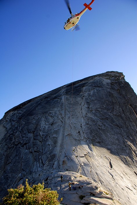 helicopter over Half Dome