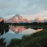 mountain reflected on water
