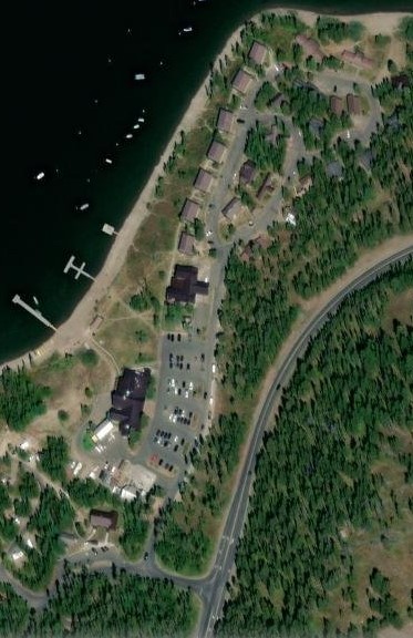 aerial photo of hotel complex
