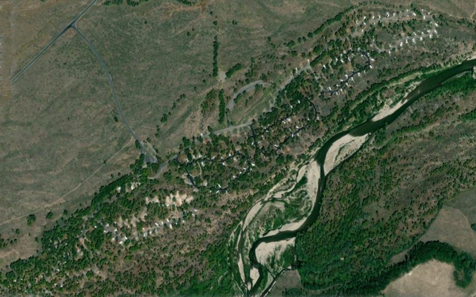 campground and river from above