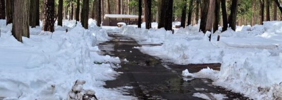 road after snowplowing