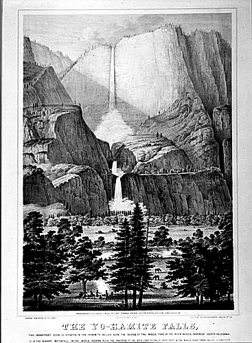 drawing of Yosemite Falls