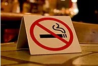 no smoking symbol on small sign