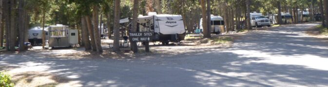 trailer at campsite