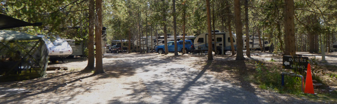 road and rows of RV sites