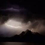 lightning strikes mountain