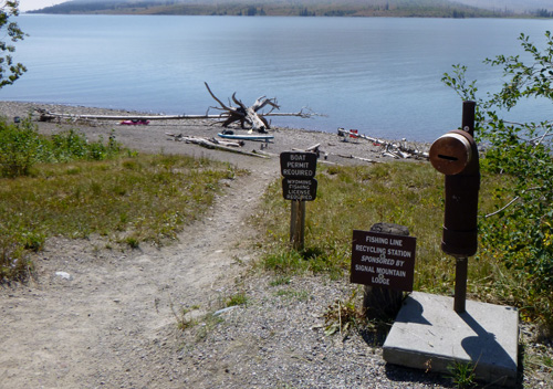 narrow path to lake