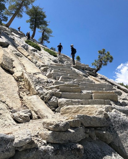 steep rock steps