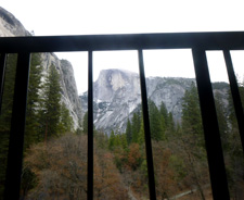 view of Half Dome out window