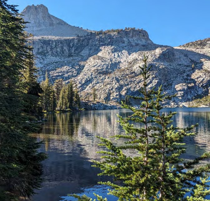 lake and peak beyond