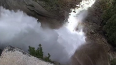 looking down on top of waterfall