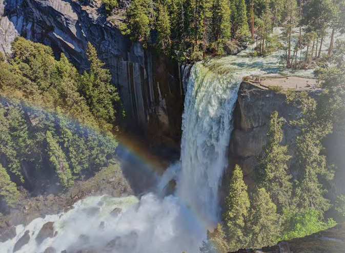 waterfall and rainbow