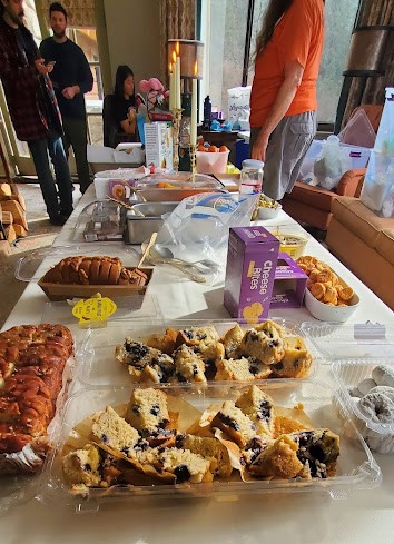 food laid out on a table