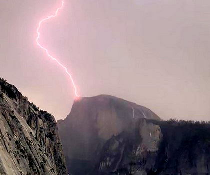 lighting hitting top of dome