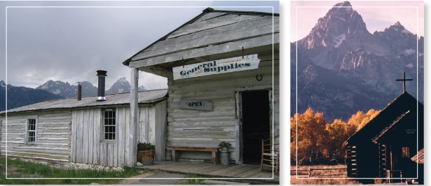 store and chapel photos side-by-side