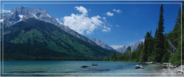 lake with mountains beyond
