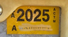 registration sticker
