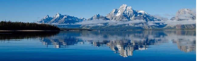 lake with mountains beyond