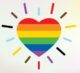 heart shape with rainbow colors