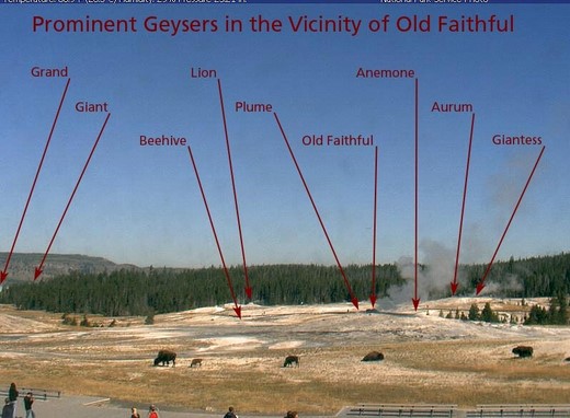 map of geyser locations