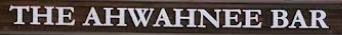 words on sign say the Ahwahnee Bar