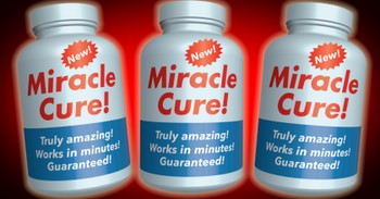 bottles labeled new miracle cure