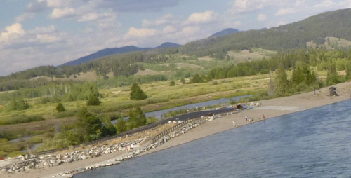 launch ramp as seen from above