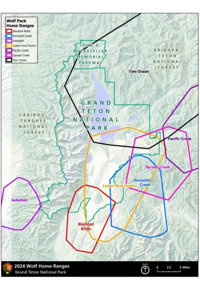 map of seven wolf pack territories