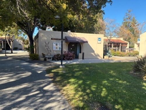 building with sign A4