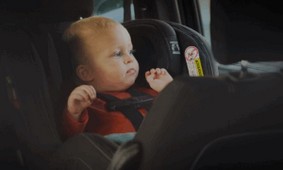 infant in backseat