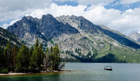 boat on a large lake