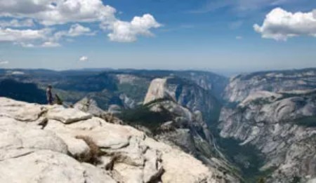 view of Yosemite valley from Clouds Rest 