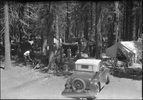 crowded campground
