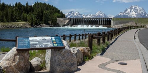 dam and walkway below