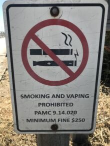 sign says smoking and vaping prohibited