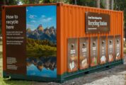shipping container used as a reclining station